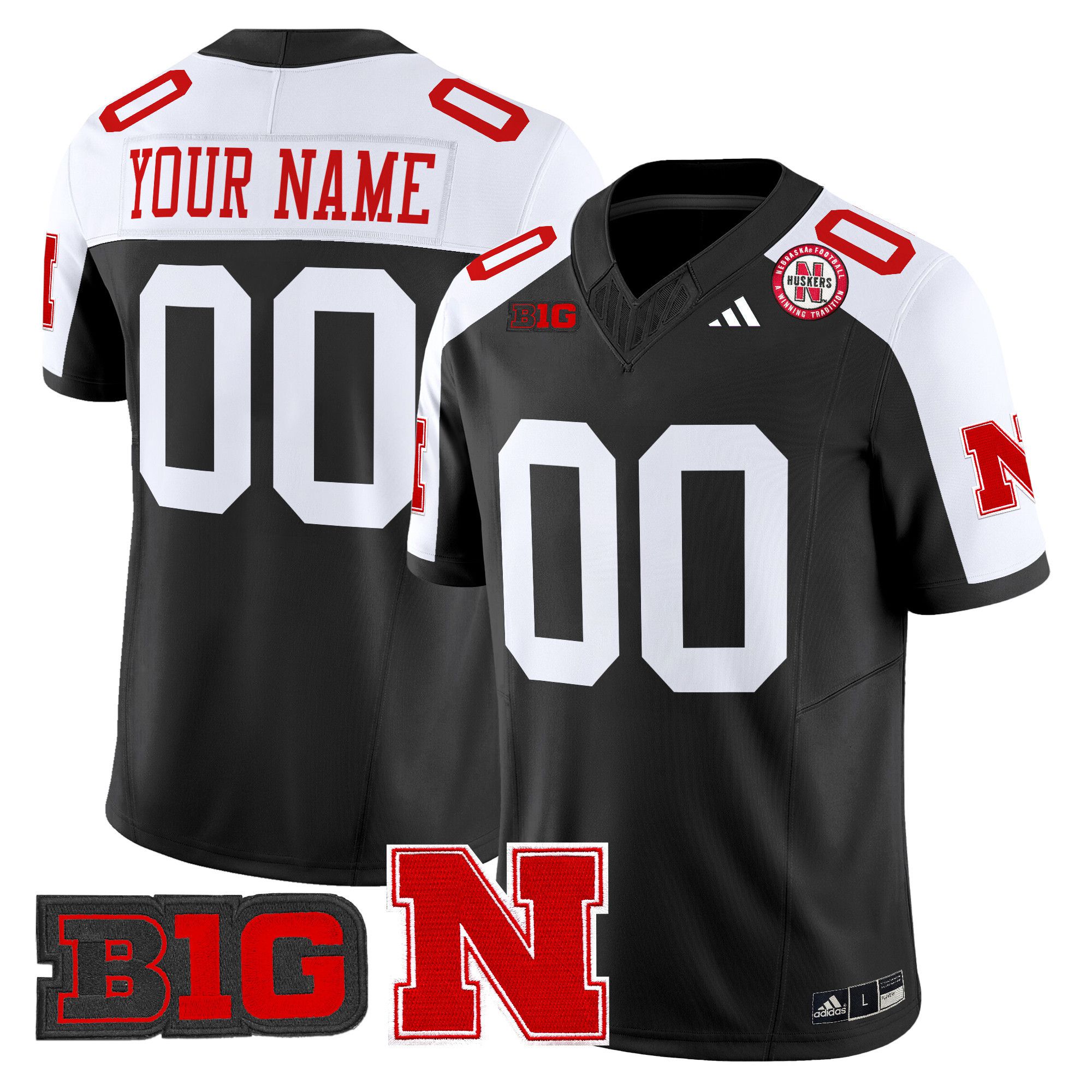 Men Nebraska Cornhuskers Black 2024 Vapor Limited Custom NCAA Jersey